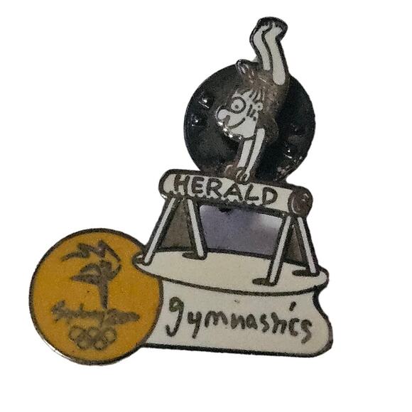 2000 Morning Hearld Gymnastics Olympic Games Pin - Picture 1 of 2